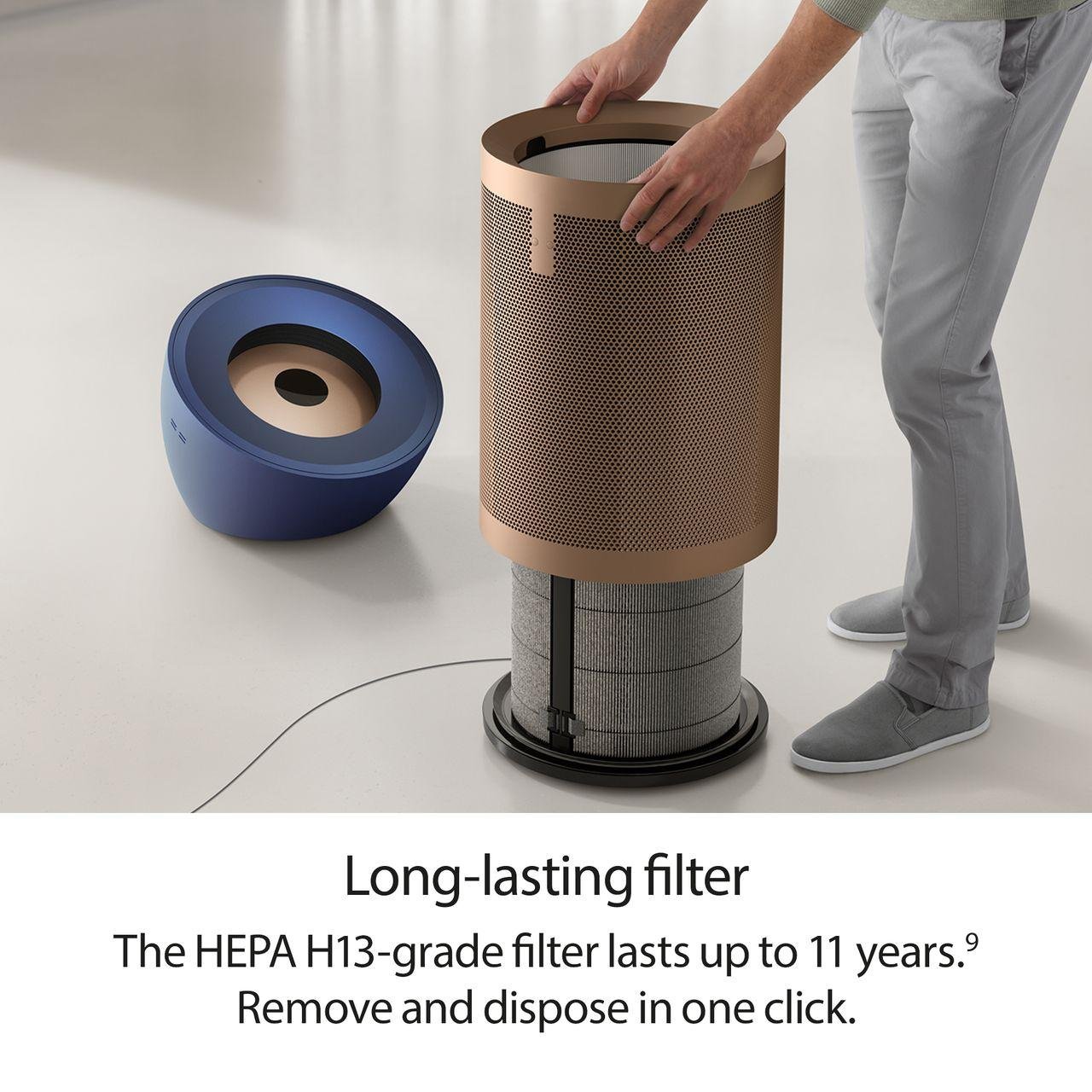 Dyson Purifier Big+Quiet Formaldehyde BP04 (Prussian Blue/Gold)