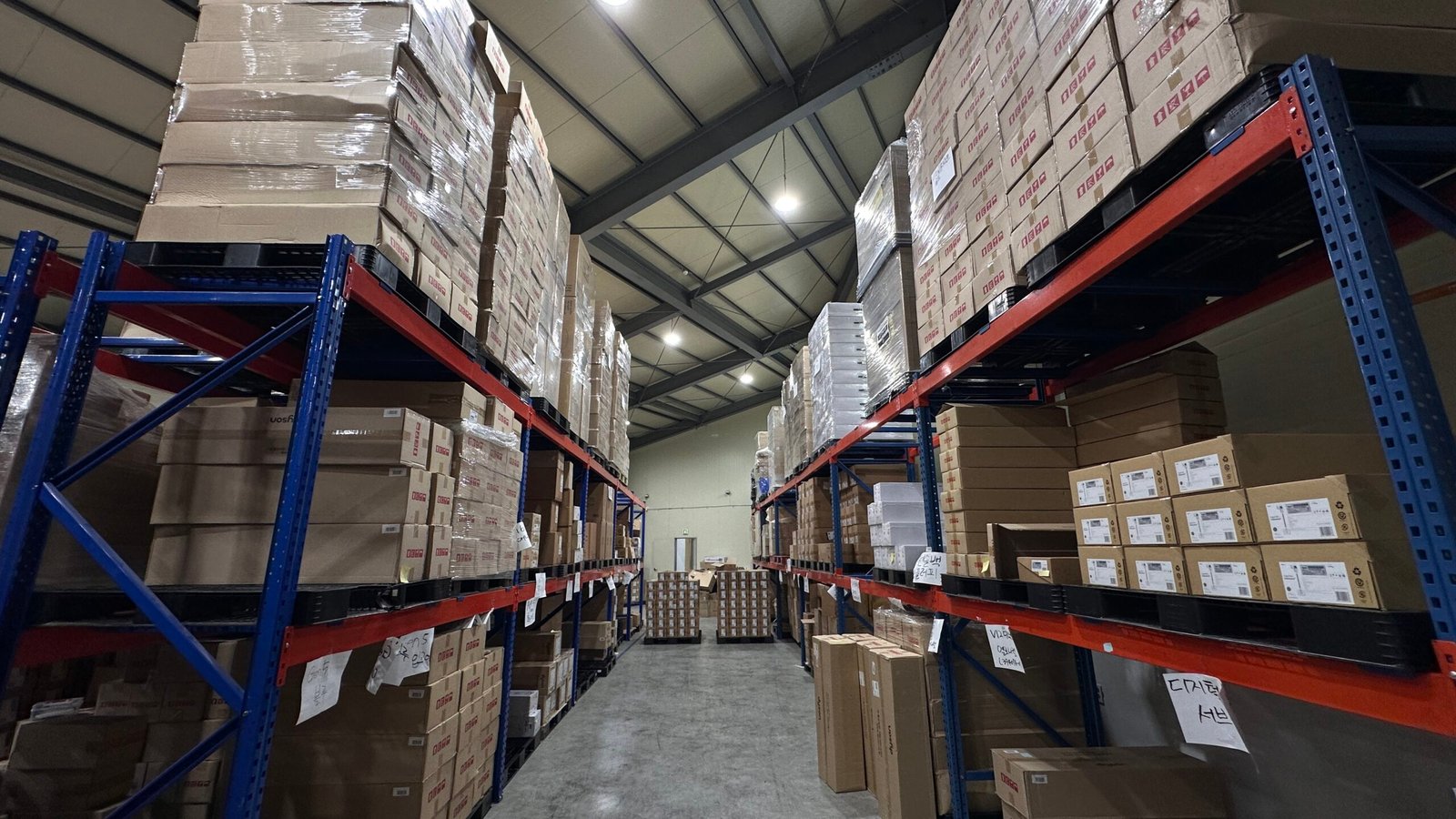 Wholesale goods prepared inside a Korean warehouse
